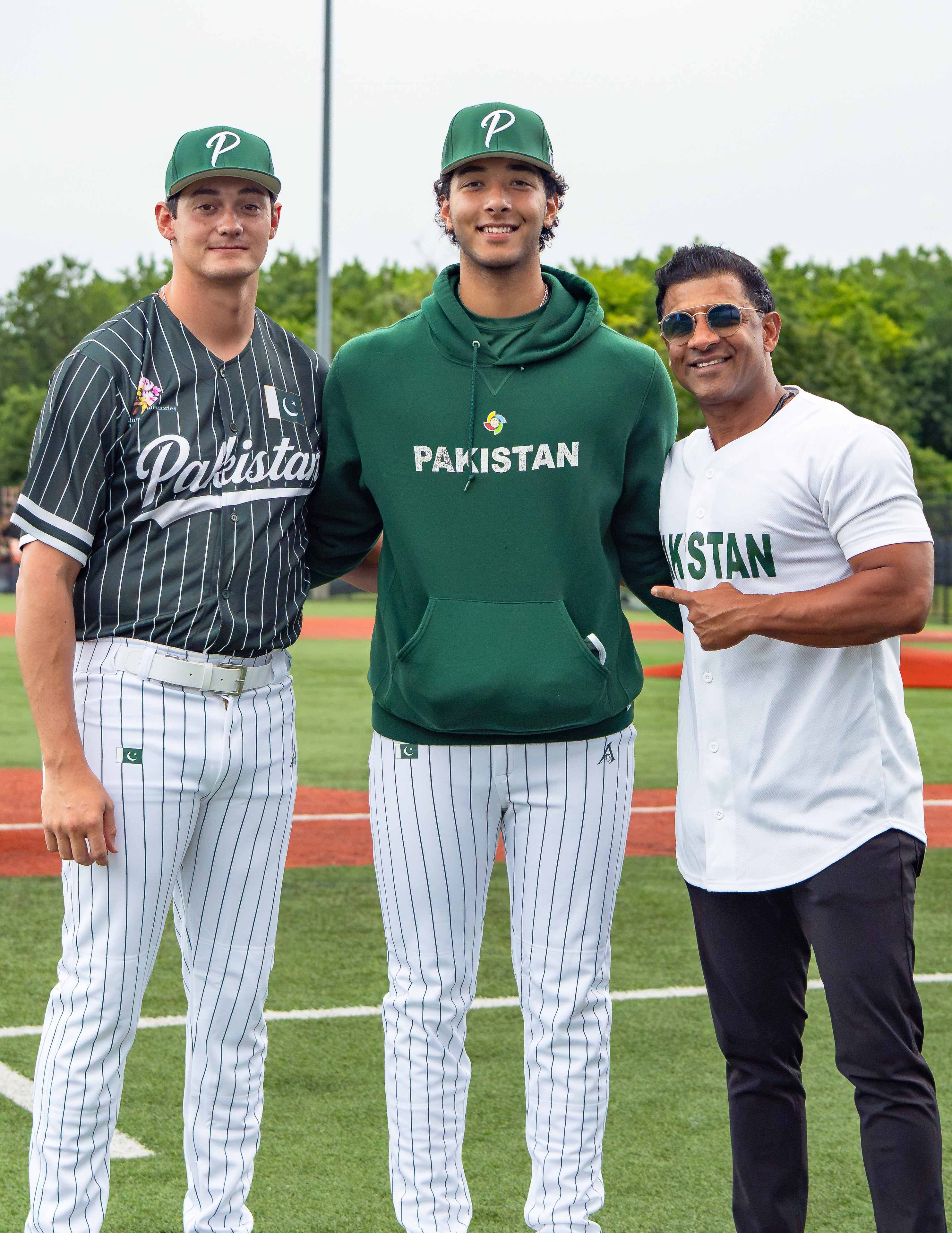 Amaan Khan, Ameen Khan and Azeem Khan representing Pakistan Baseball